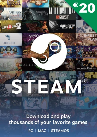 Carte Steam 20 EUR (Europe)