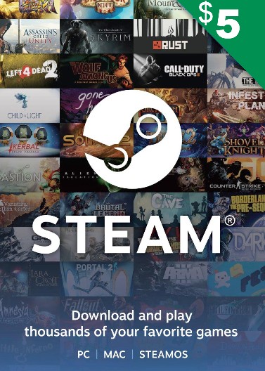 Carte Steam 5 USD
