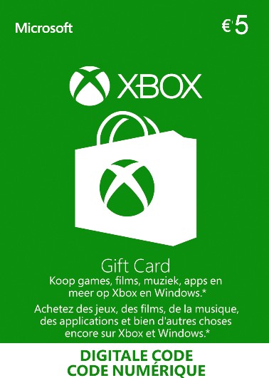Carte Xbox 5 € EUROPE.