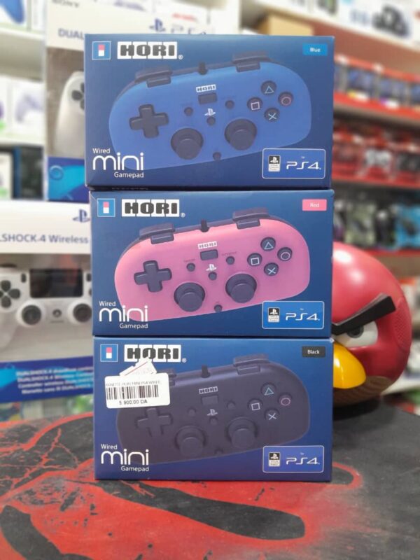 Hori Wired Mini Gamepad PS4 (Bleu, Rouge, Noir)