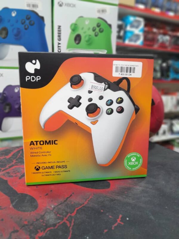 PDP Atomic White Wired Controller Xbox/PC